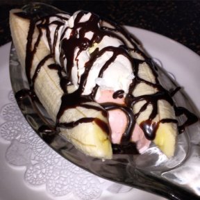 Gluten-free banana split from The Coffee Shop